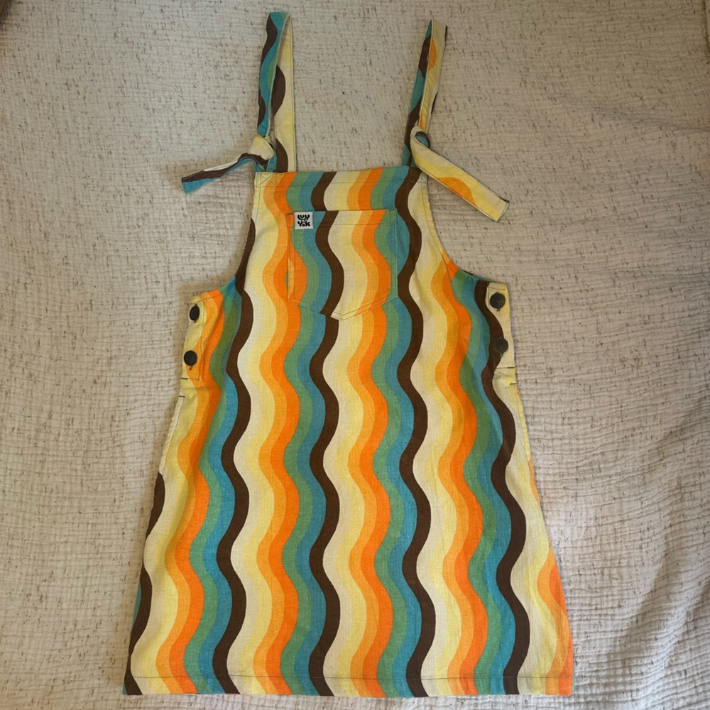 Lucy & Yak Orange Green Sundress Sleeveless Mini